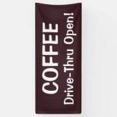 COFFEE Drive-Thru Open! Banner (Vertikal)