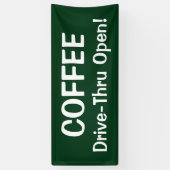 COFFEE Drive-Thru Open! Banner (Vertikal)