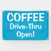 COFFEE Drive-Thru Open! Banner (Horizontal)