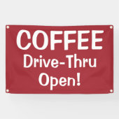 COFFEE Drive-Thru Open! Banner (Horizontal)