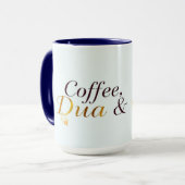 Coffee Dua & Glow Moderne Muslimah Tasse (Vorderseite Links)