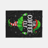 Coffee Elf Christmas Girls Women Elf Squad Xmas Fa Fleecedecke (Vorderseite (Horizontal))
