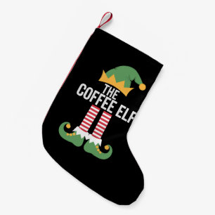 Coffee-Elfen-Familie Matching-Gruppe Weihnachten Kleiner Weihnachtsstrumpf