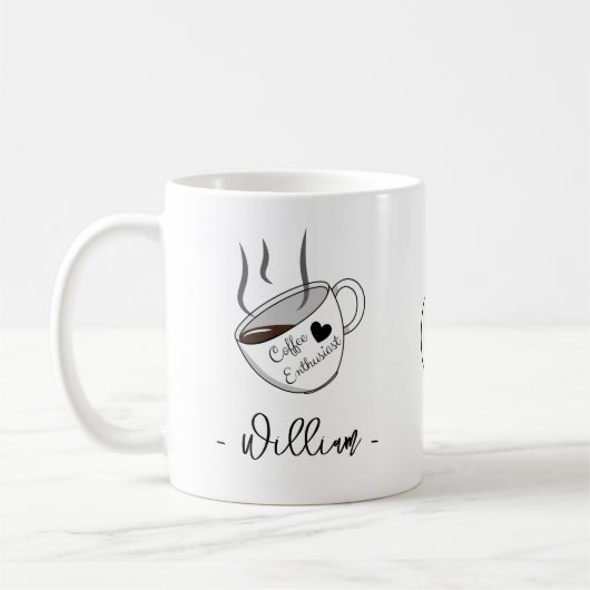Coffee Enthusiasten Geschenk für Liebhaber | Indiv Kaffeetasse (Links)