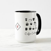 Coffee Enthusiasten Geschenk | Individuelle Name u Tasse (VorderseiteRechts)