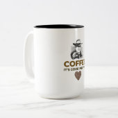 COFFEE. ES IST GUT FÜR SIE. ZWEIFARBIGE TASSE (Vorderseite Links)