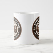 Coffee Espresso Label mit zeitgenössischem Design Jumbo-Tasse (Vorderseite)