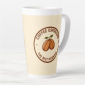 Coffee Espresso Label mit zeitgenössischem Design Milchtasse (Rechte Ecke)
