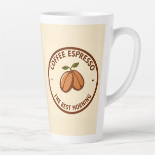 Coffee Espresso Label mit zeitgenössischem Design Milchtasse