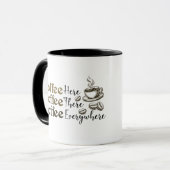 Coffee Everywhere Ceramic Mug for Coffee Lovers Tasse (Vorderseite Links)