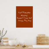 Coffee.exe vermisst- Geek-Computer-Spaß Poster (Küche)