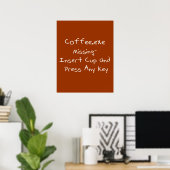 Coffee.exe vermisst- Geek-Computer-Spaß Poster (Heimbüro)