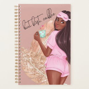 Coffee Faux Glitter Mädchen Haar Braun Rosa   Planer