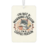 Coffee-First Attitude Fun Cat Design Autolufterfrischer (Rückseite)