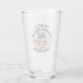 Coffee-First Attitude Fun Cat Design Glas (Rückseite)