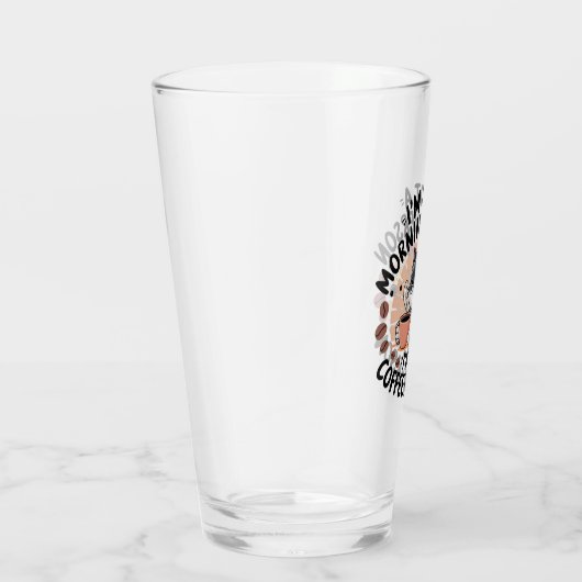 Coffee-First Attitude Fun Cat Design Glas (Rechts)