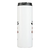 Coffee-First Attitude Fun Cat Design Thermosbecher (Rückseite)