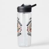 Coffee-First Attitude Fun Cat Design Trinkflasche (Links)