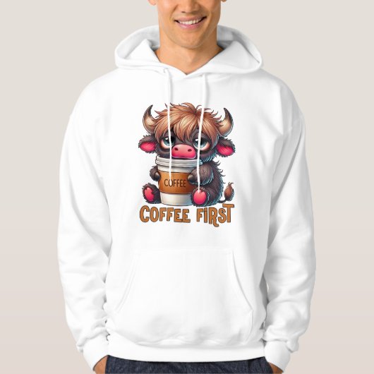 Coffee First Coffee Lover Gifts Hoodie (Vorderseite)
