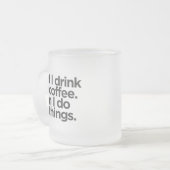 Coffee First Frosted Glass Mug Mattglastasse (Vorderseite Links)
