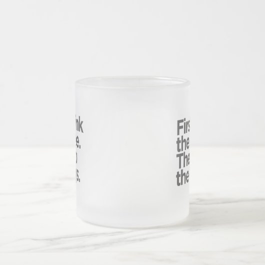 Coffee First Frosted Glass Mug Mattglastasse (Mittel)