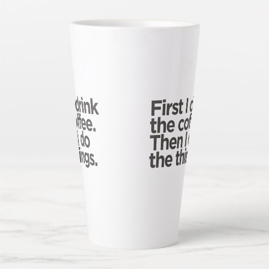 Coffee First Latte Mug Milchtasse (Vorderseite)