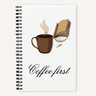 Coffee First Minimalistische Linienkunst Journal N Notizblock