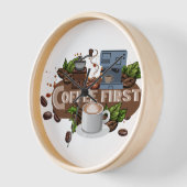  Coffee First – Morning Motivation for True Caffei Uhr (Winkel)
