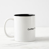  Coffee First. People Later Minimalist Quote  Zweifarbige Tasse (Links)