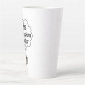 Coffee First Questions Later - Funny Morning Quote Milchtasse (Vorderseite)