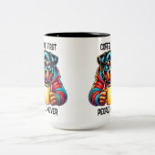 Coffee First  Zweifarbige Tasse (Mittel)