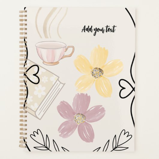 Coffee & Flowers Planner for Book Lovers Planer (Vorderseite)