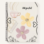 Coffee & Flowers Spiral Notebook for Book Lovers Notizblock (Vorderseite)