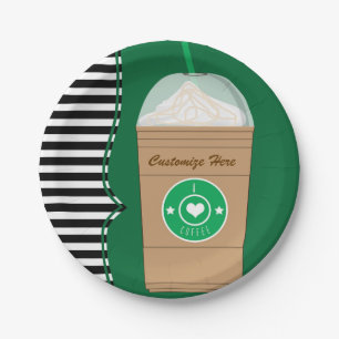Coffee Frap Modern Chic Süße Geburtstagsfeier Pappteller
