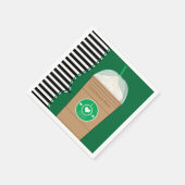 Coffee Frap Modernes Chic Niedliche Geburtstag Par Serviette (Ecke)