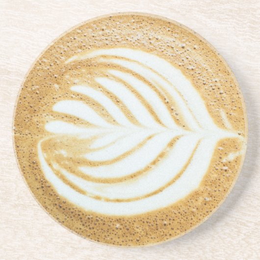Coffee Froth Leaf Art Getränkeuntersetzer (Vorne)