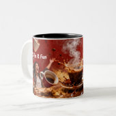 Coffee & Fun Mug Zweifarbige Tasse (Vorderseite Links)