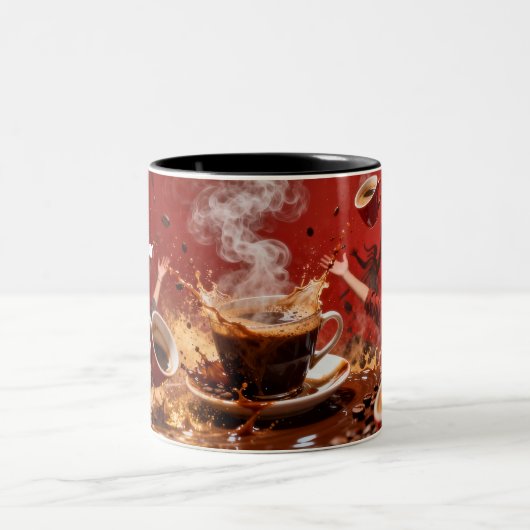 Coffee & Fun Mug Zweifarbige Tasse (Mittel)