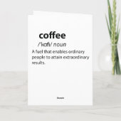 Coffee Funny Dictionary Definition Feiertagskarte (Rückseite)