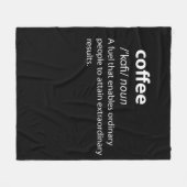 Coffee Funny Dictionary Definition Fleecedecke (Vorderseite (Horizontal))