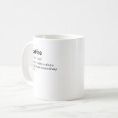 Coffee Funny Dictionary Definition Kaffeetasse (Vorderseite Links)