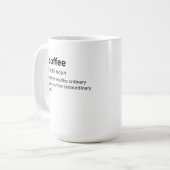 Coffee Funny Dictionary Definition Kaffeetasse (Vorderseite Links)