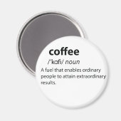 Coffee Funny Dictionary Definition Magnet (Vorderseite/Rückseite)