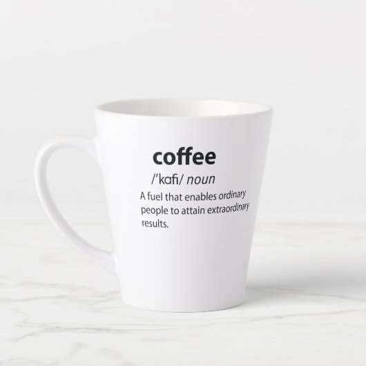 Coffee Funny Dictionary Definition Milchtasse (Links)