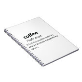 Coffee Funny Dictionary Definition Notizblock (Rechte Seite)
