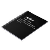 Coffee Funny Dictionary Definition Notizblock (Linke Seite)