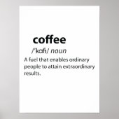 Coffee Funny Dictionary Definition Poster (Vorne)