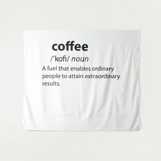 Coffee Funny Dictionary Definition Wandteppich (Vorderseite (Horizontal))