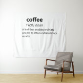 Coffee Funny Dictionary Definition Wandteppich (Beispiel (Horizontal))