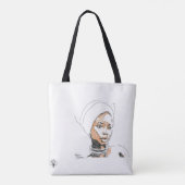 Coffee Girl - Artist - Massimo Pietrobon Tote Bag Tasche (Rückseite)